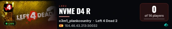 NVME D4 R live status badge