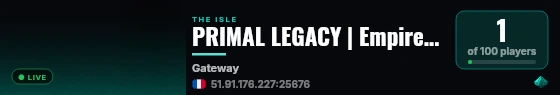 PRIMAL LEGACY | Empire Game | x3 GROWTH | SURVIVAL live status badge