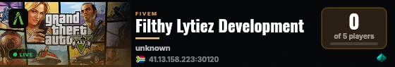 Filthy Lytiez Development live status badge