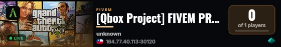 [Qbox Project] FIVEM PROYECT MOD live status badge
