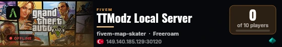 TTModz Local Server live status badge