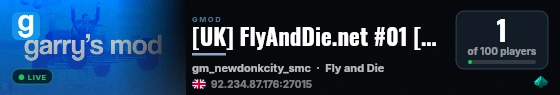 [UK] FlyAndDie.net #01 [NEW MAPS] live status badge