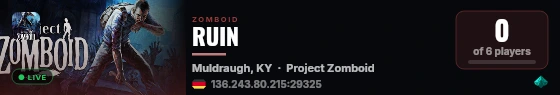 RUIN live status badge