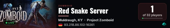 Red Snake Server live status badge