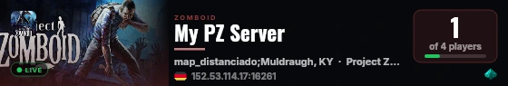 My PZ Server live status badge