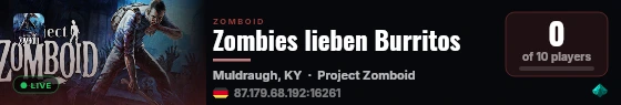 Zombies lieben Burritos live status badge