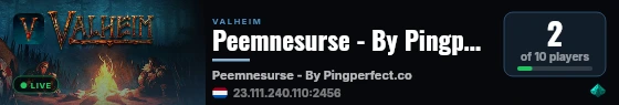 Peemnesurse - By Pingperfect.com live status badge
