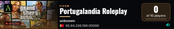 Portugalandia Roleplay live status badge