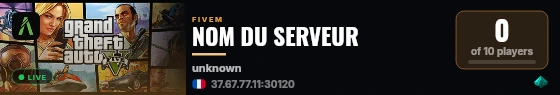 NOM DU SERVEUR live status badge