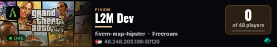 L2M Dev live status badge