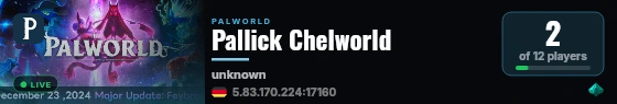 Pallick Chelworld live status badge