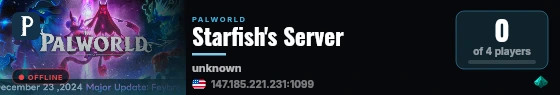Starfish's Server live status badge