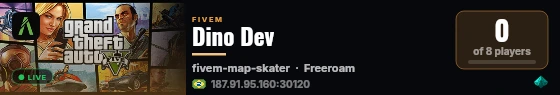 Dino Dev live status badge