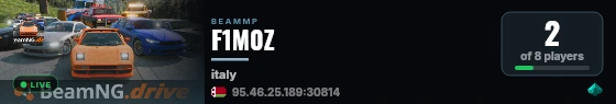 F1M0Z live status badge