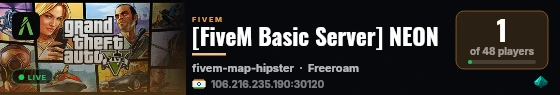 [FiveM Basic Server] NEON live status badge