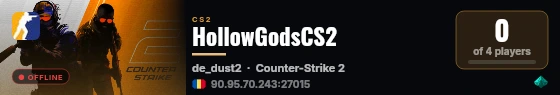 HollowGodsCS2 live status badge
