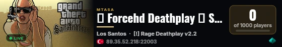 ✦ Forcehd Deathplay ✦ Sesli Deathmatch | Ölümüne Rekabet! ✦ live status badge