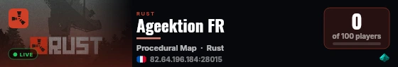 Ageektion FR live status badge