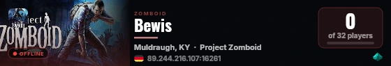 Bewis live status badge