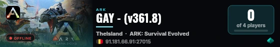 GAY - (v361.8) live status badge