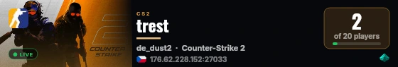 trest live status badge