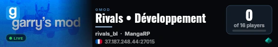 Rivals • Développement live status badge