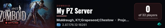 My PZ Server live status badge