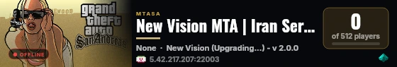 New Vision MTA | Iran Server • Special • Families • Turfs live status badge