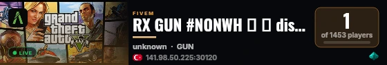 RX GUN #NONWH ★ │ discord.gg/rxgun live status badge