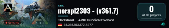 norapl2303 - (v361.7) live status badge