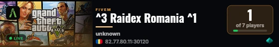 ^3 Raidex Romania ^1 live status badge