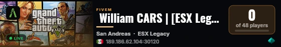  William CARS | [ESX Legacy] live status badge