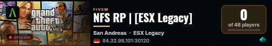 NFS RP | [ESX Legacy] live status badge