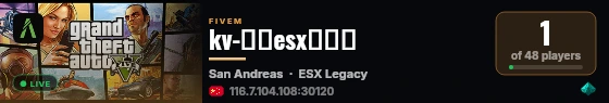 kv-最新esx纯净端 live status badge