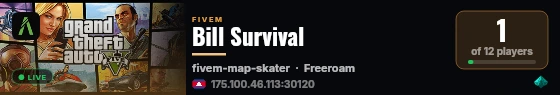 Bill Survival live status badge