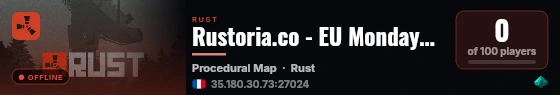 Rustoria.co - EU Mondays | JUST WIPED 25.08 | JUST WIPED 25.08 live status badge
