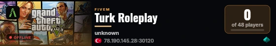 Turk Roleplay live status badge