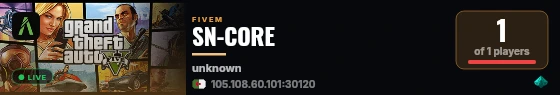 SN-CORE live status badge