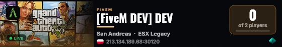 [FiveM DEV] DEV live status badge