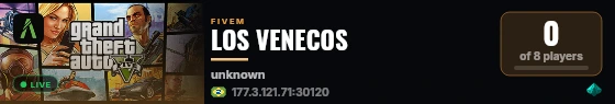 LOS VENECOS live status badge