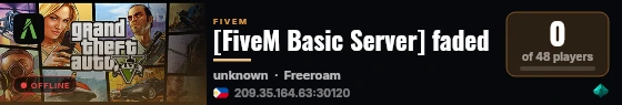[FiveM Basic Server] faded live status badge