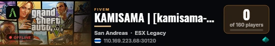 KAMISAMA | [kamisama-test] live status badge