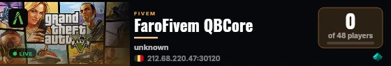 FaroFivem QBCore live status badge