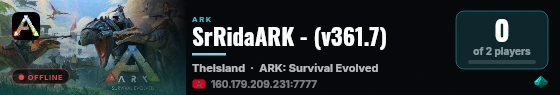 SrRidaARK - (v361.7) live status badge