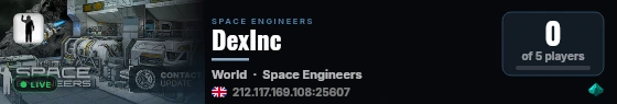 DexInc live status badge