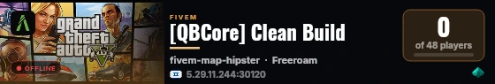 [QBCore] Clean Build live status badge