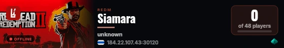 Siamara live status badge