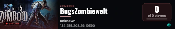BugsZombiewelt live status badge
