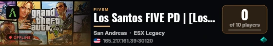 Los Santos FIVE PD | [Los Santos PD] live status badge