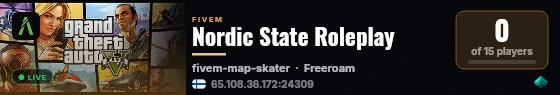 Nordic State Roleplay live status badge